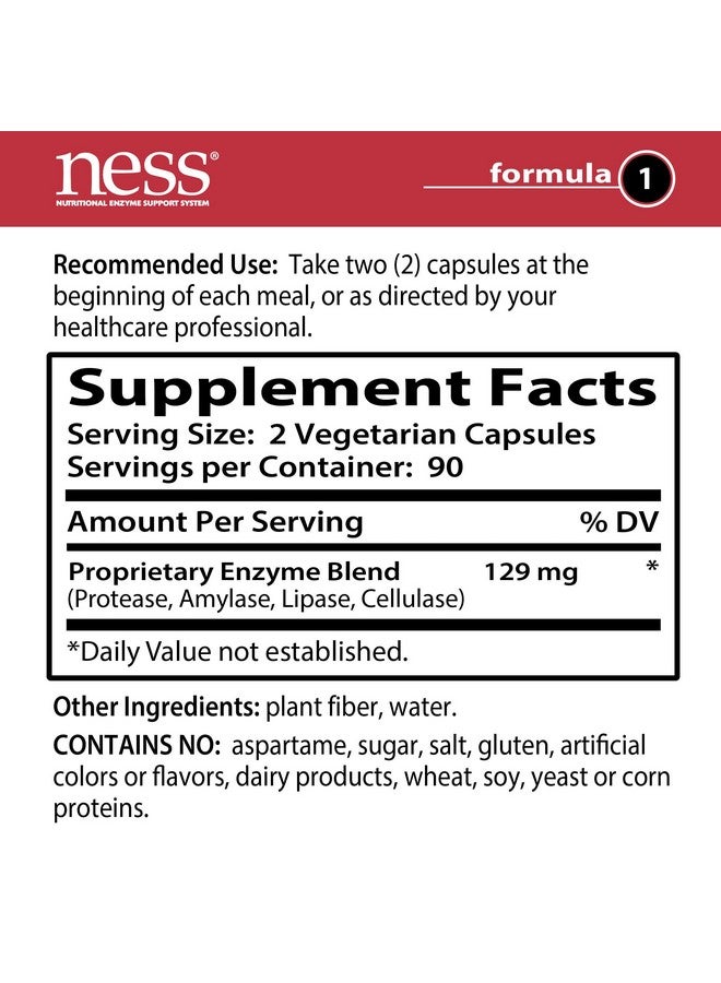 NESS Enzymes Protein Digest #1 180 caps - Image 2