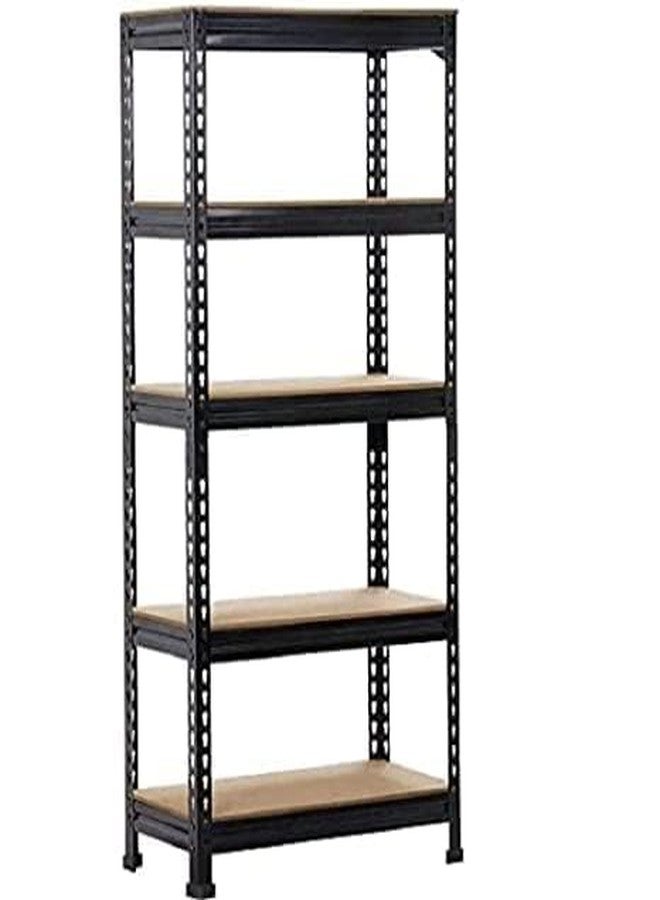 France Metal Organizer Rack with Powder Coated Wooden Frame Adjustable, Heavy Duty Storage Shelving Rack for Multiple Uses. (5 Sections) (Height 5.3 ft. | Length 2.8 ft. | Dimension 1.4ft - Image 1