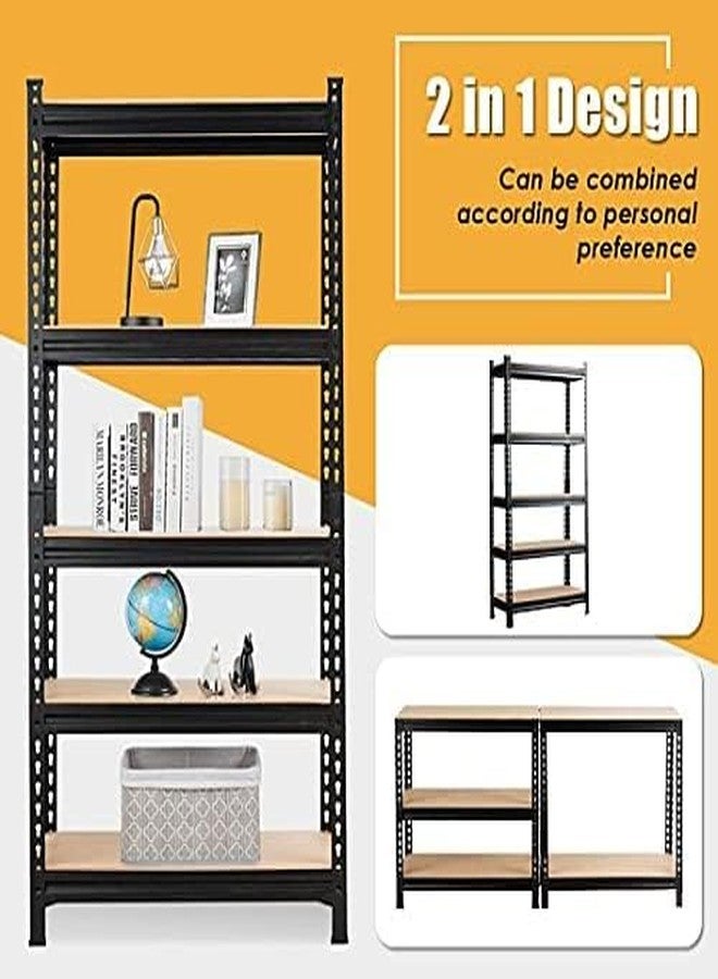 France Metal Organizer Rack with Powder Coated Wooden Frame Adjustable, Heavy Duty Storage Shelving Rack for Multiple Uses. (5 Sections) (Height 5.3 ft. | Length 2.8 ft. | Dimension 1.4ft - Image 4