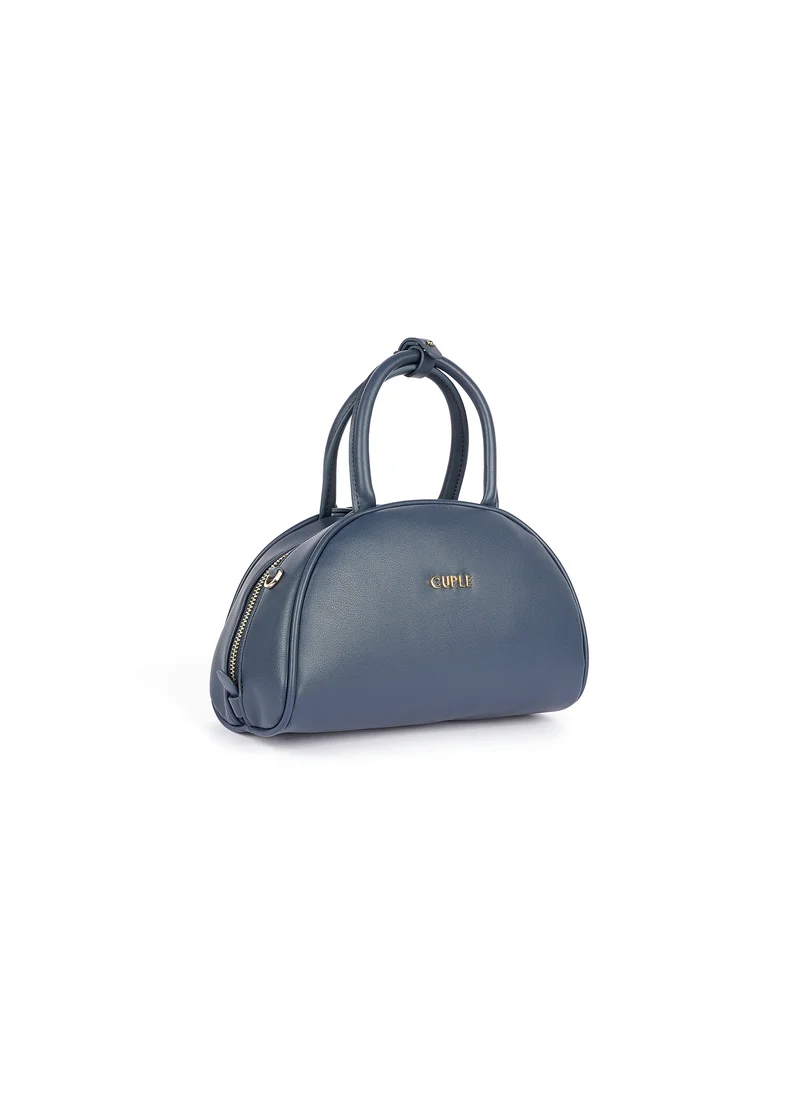 Cuple Semi-circular faux leather handbag