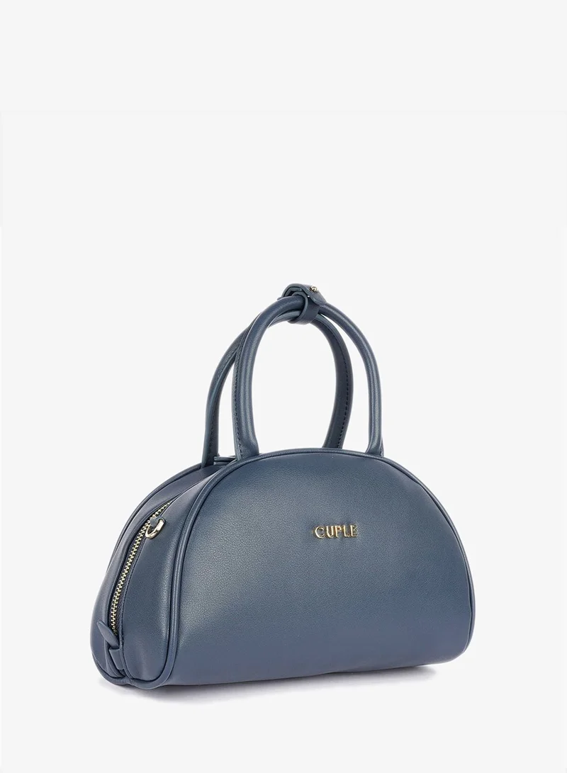 Cuple Semi-circular faux leather handbag