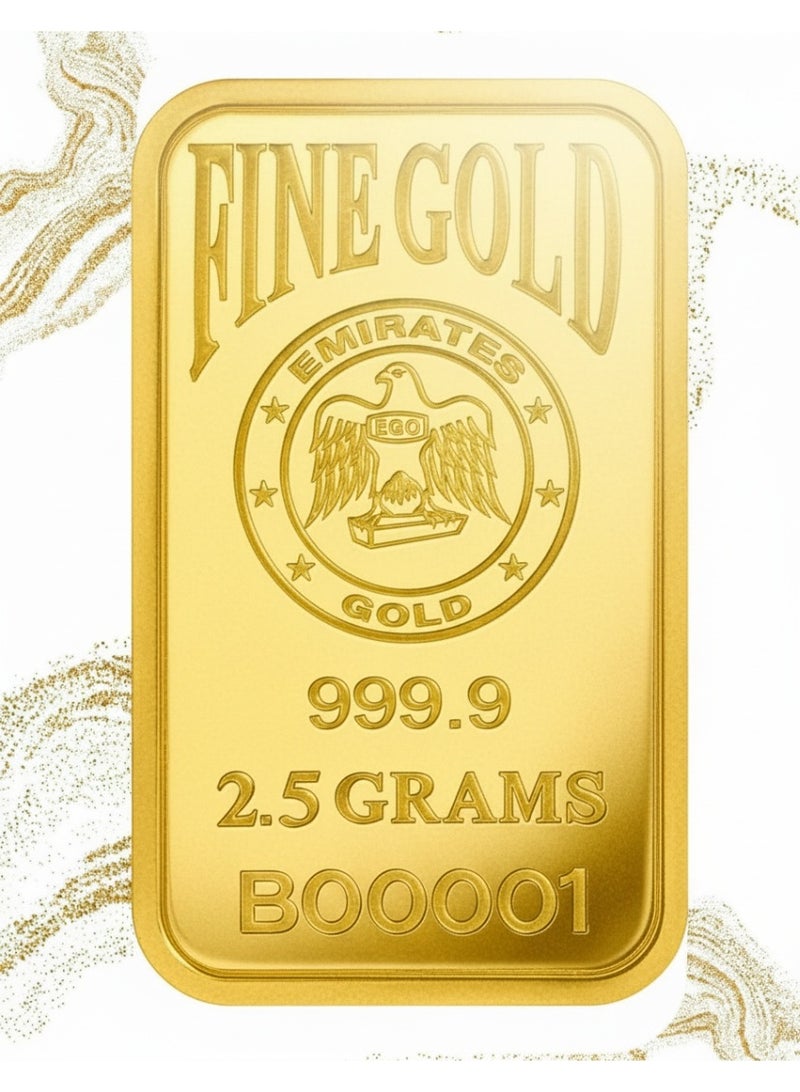 الإمارات جولد سبيكة ذهب الإمارات 2.5 غرام – سبيكة معتمدة - Image 1