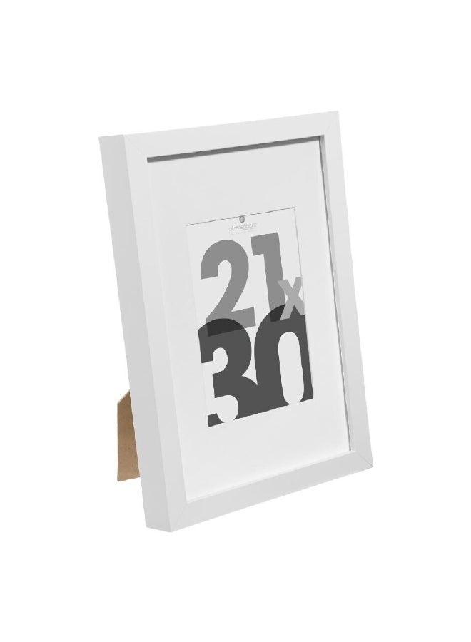atmosphera Eva Wall Mounted Decorative Easy-Hanging Photo Frame White 21 x 30 cm 121157B  - Image 2