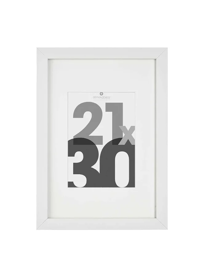 atmosphera Eva Wall Mounted Decorative Easy-Hanging Photo Frame White 21 x 30 cm 121157B