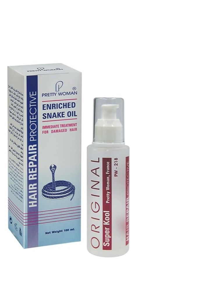 بريتي ومان زيت الثعبان الغني لإصلاح الشعر وحمايته من بريتي وومان، 100 مل - Image 1