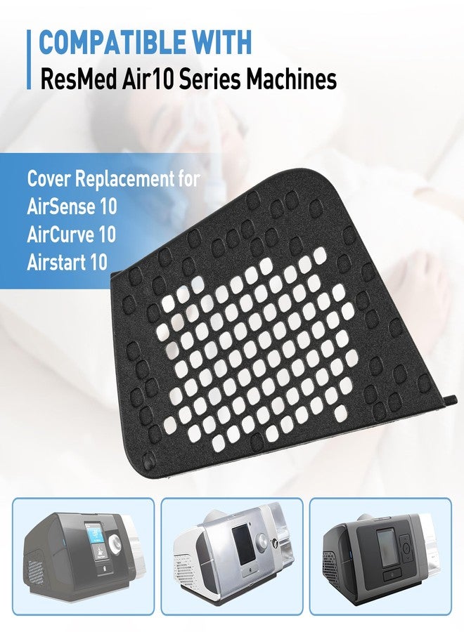 XwaYexa 19729 Filter Side Cover for Resmed AirSense 10/AirStart 10/AirCurve 10, Filter Door Cap for CPAP/Autoset/VPAP Machines Replacement, Black - Image 3