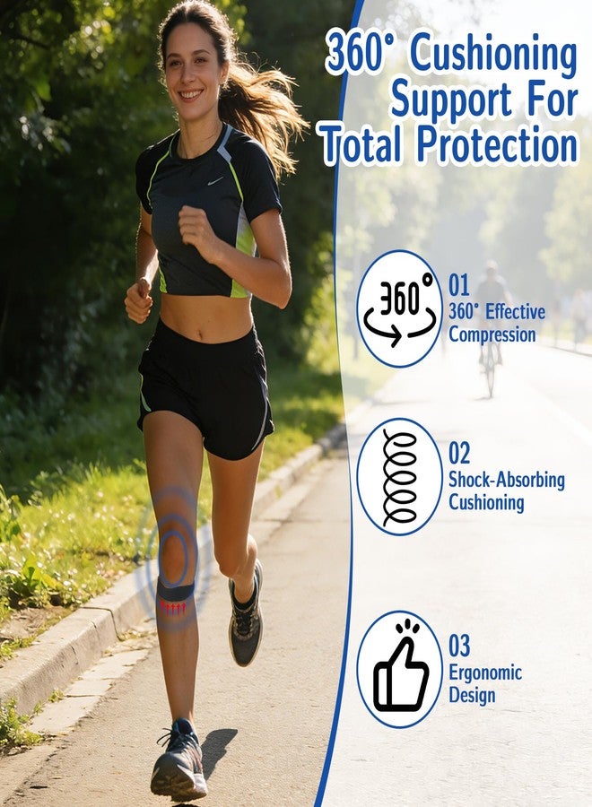 Qianyu 2 Pcs Patella Tendon Knee Straps Flex Patellar Tendon Knee Support Brace Patellas Stability Support Strap Patella Stabilizer for Women Men Basketball Soccer Tennis Running Hiking Cycling Protect - Image 4