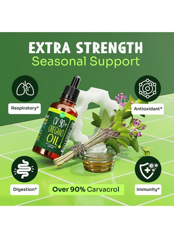 Maju Superfoods Oregano Oil Drops - Potent 90%+ Carvacrol (2 fl Oz) Wild Mediterranean Essential Oil of Oregano Liquid, Aceite de Oregano, Immune and Seasonal Support  - Image 3