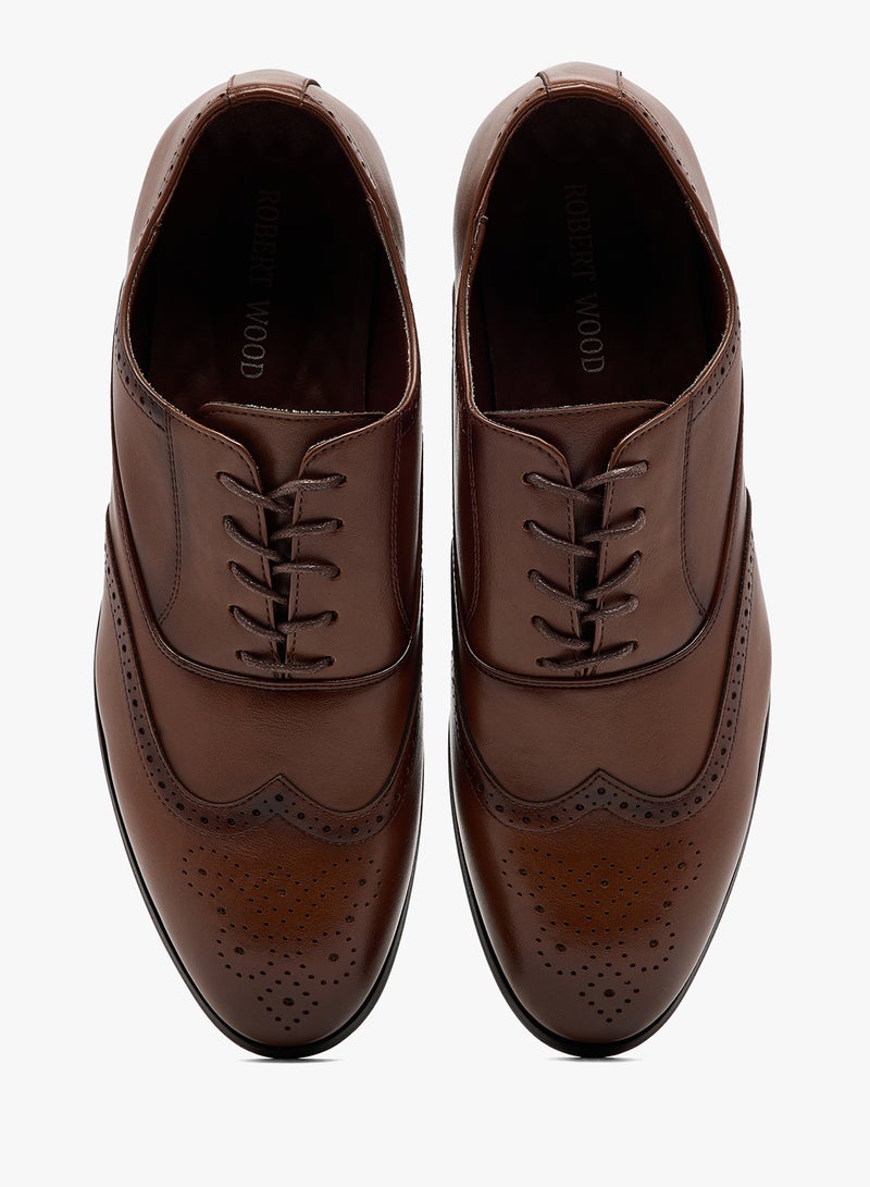 Robert Wood Brogue Details Formal Lace Ups - Image 4