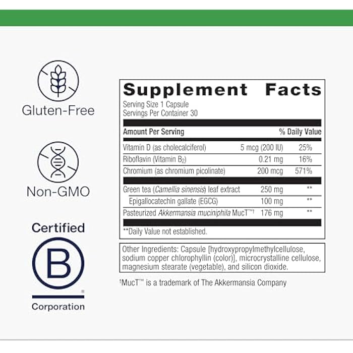 Metagenics - UltraFlora Healthy Weight with Akkermansia - 30 Capsules - Image 2
