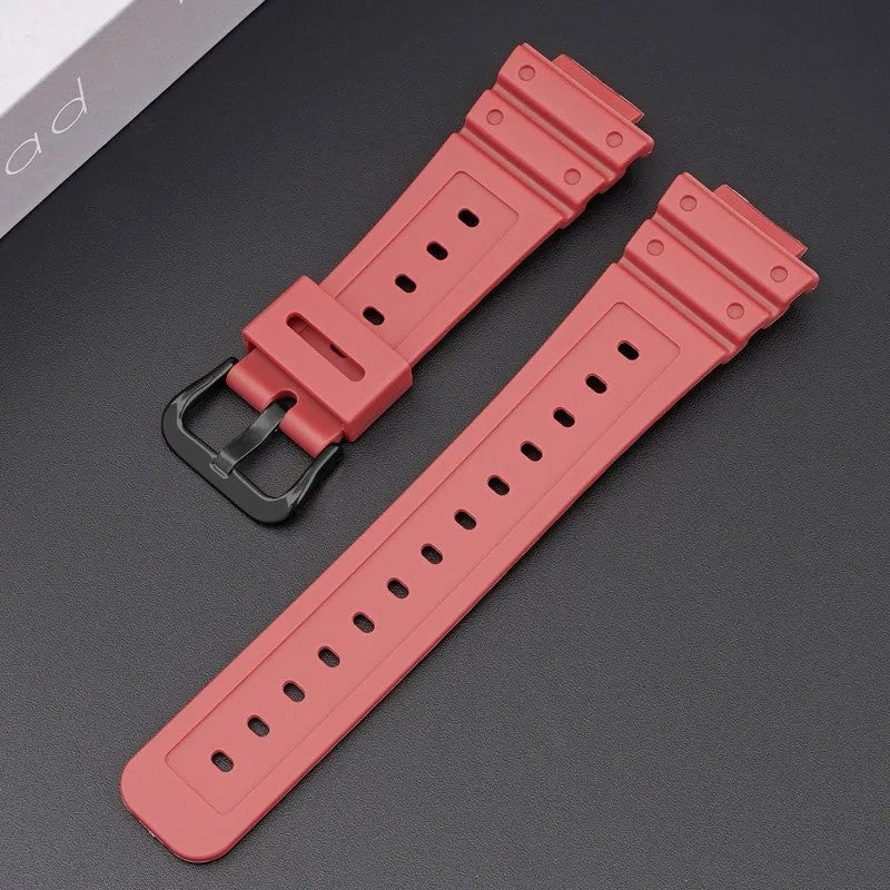 Bluejw حزام مطاطي بديل لساعات كاسيو جي شوك GA-2100 DW-5600 – حزام رياضي من TPU بعرض 16 مم مع مشبك من الفولاذ المقاوم للصدأ - Image 1