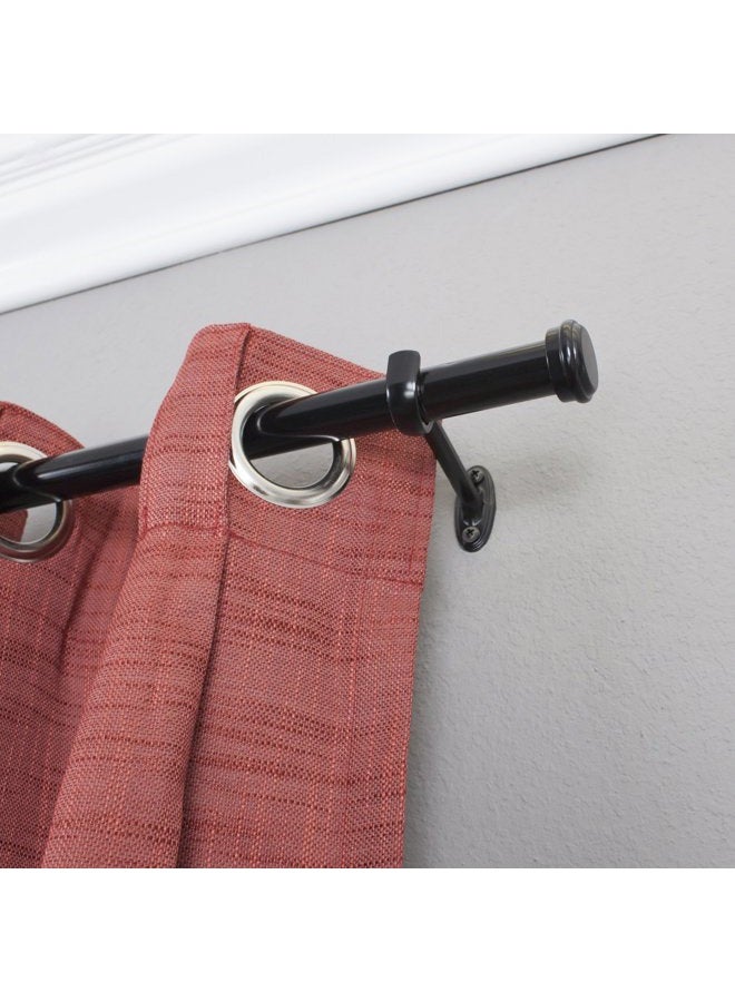 Decopolitan 27941-72ES 7/8-Inch End Cap Curtain Rod Set, 72 to 144-Inch, Black Espresso - Image 3