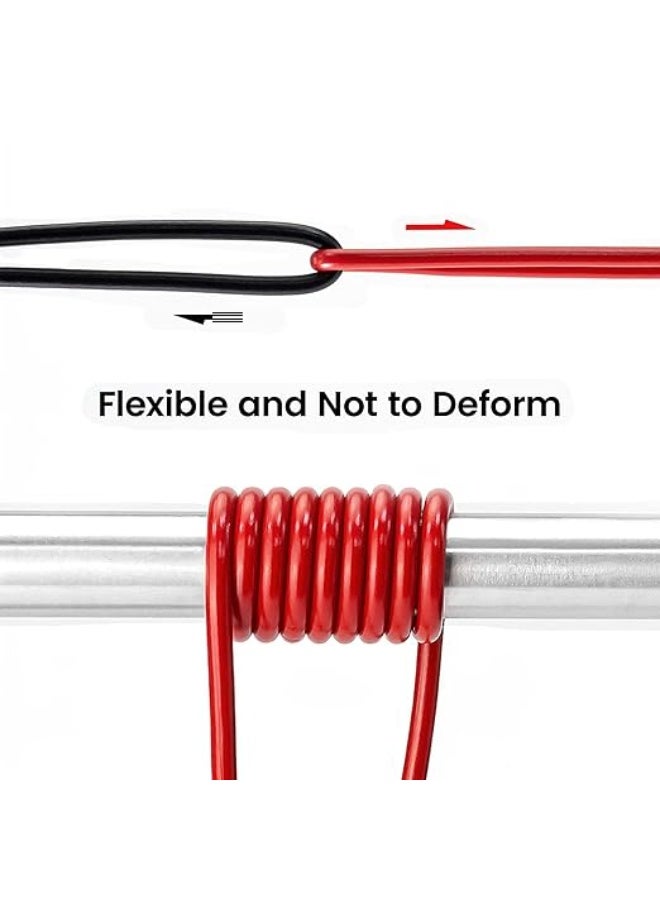 Electrical Test Leads with Dual Alligator Clips, Insulated Multimeter Jumper Wires, 1000V 20A Rated, 1m Heavy-Duty Test Cable Set - Image 3
