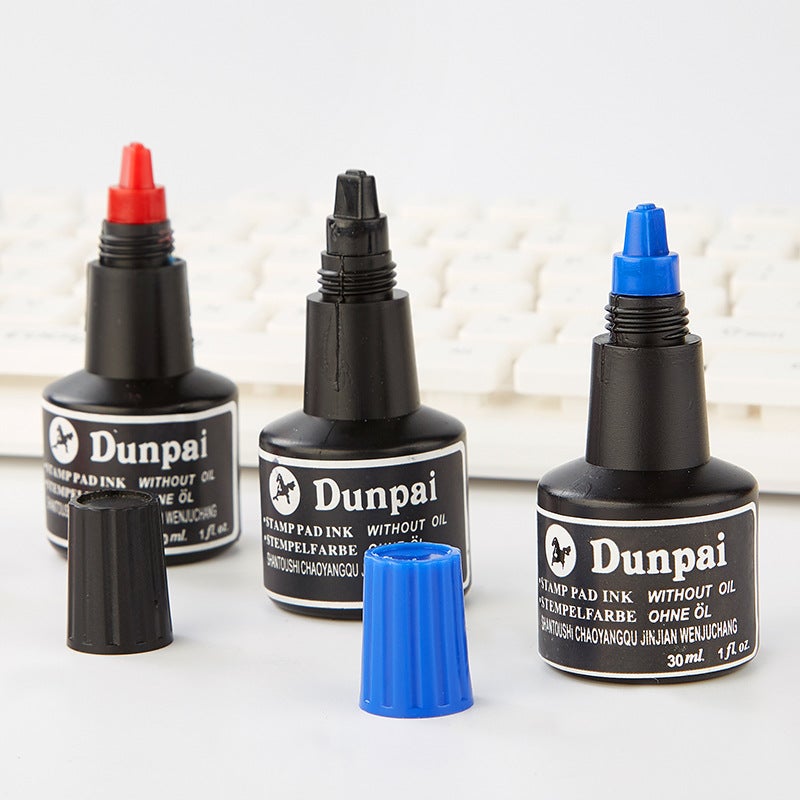 Ink Ink Pad Water-Based Red, Blue, And Black Stamp Ink, Non-Erasable Marker Ink, Posensitive Ink - Image 3