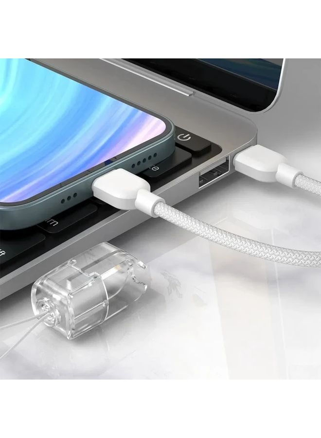 منظم كابلات شفاف من نوع USB-C إلى موصل Lightning لشحن power bank ايفون - Image 5