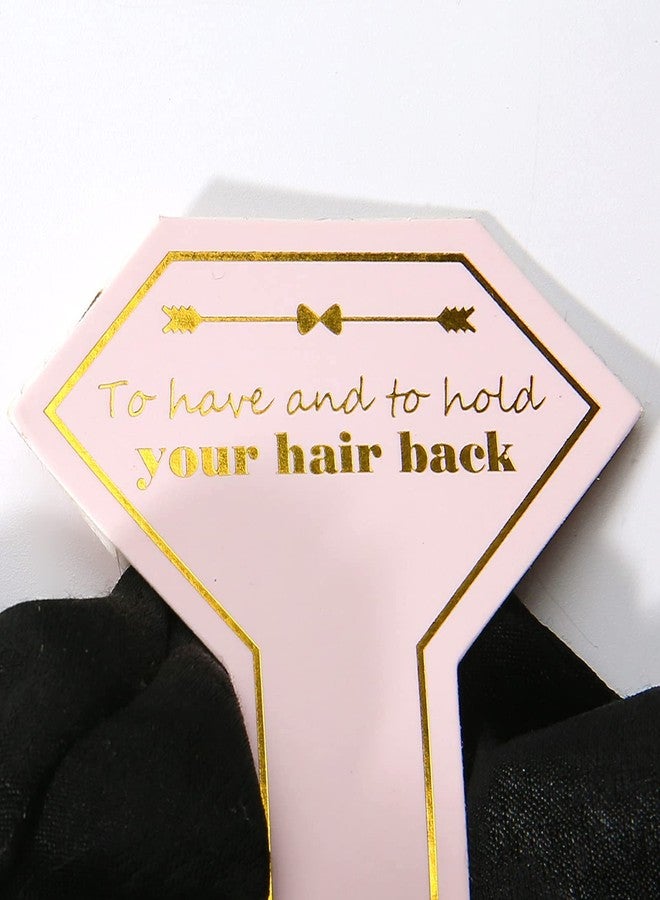 Hasoar 8pcs Satin Bridesmaid Proposal Gifts Hair Ties Hair Scrunchies Bachelorette Party Favors Satin Bridesmaid Gift for Wedding Parties (White & Black) - Image 3