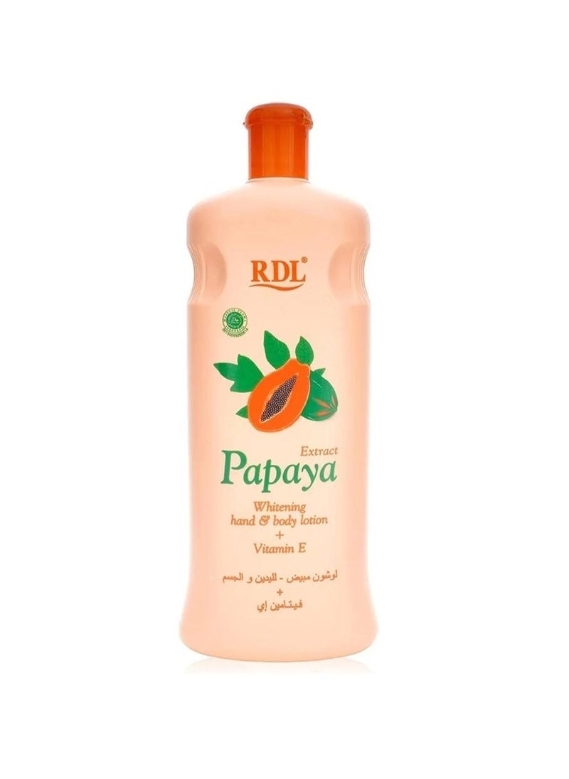 LOOX BEAUTY CARE SYSTEM - Papaya Whitening Hand And Body Lotion 600ml - Image 1