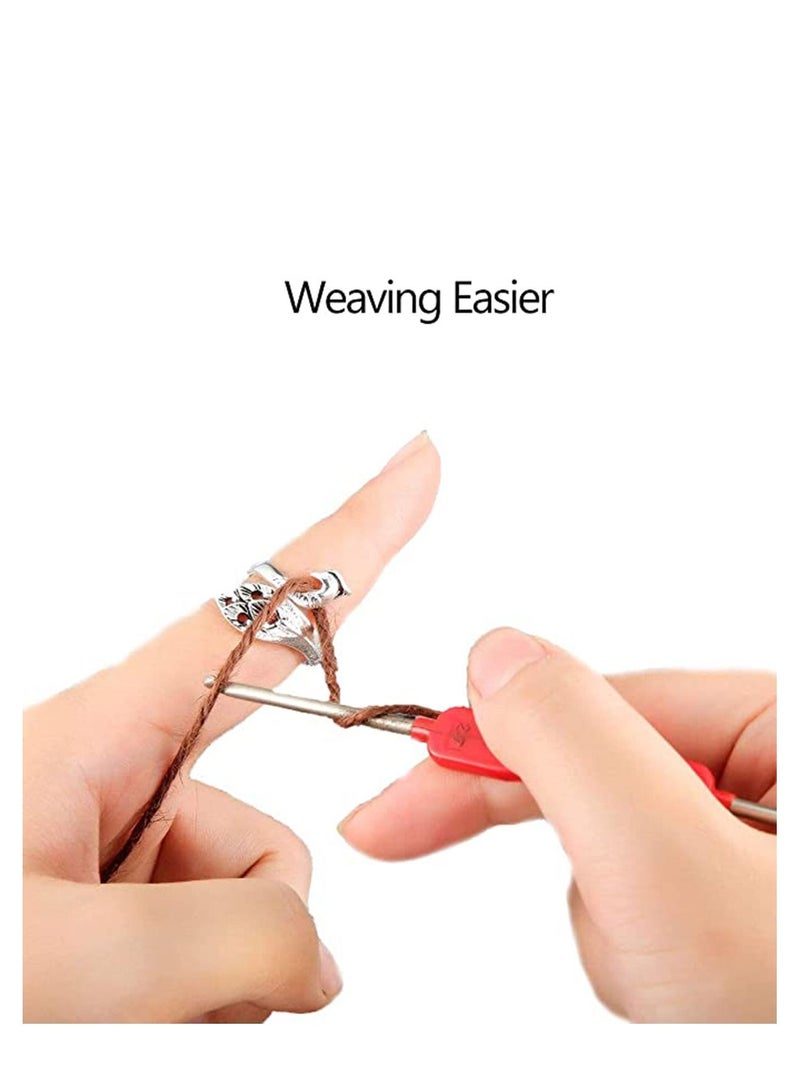 Y&D Adjustable Crochet Ring Peacock Open Finger Ring/Adjustable Braided Ring Faster Knitting  - Image 2