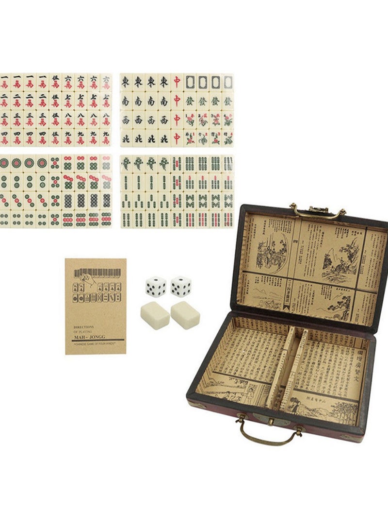 144-Piece Miniature Set With Wooden Storage Box For 4 Players - Image 1