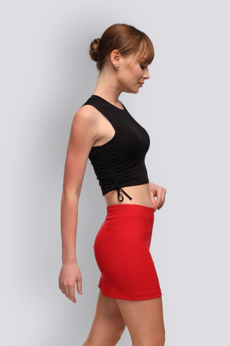 HOX'S Mu | Slim Fit Mini Skirt - Red  - Image 4