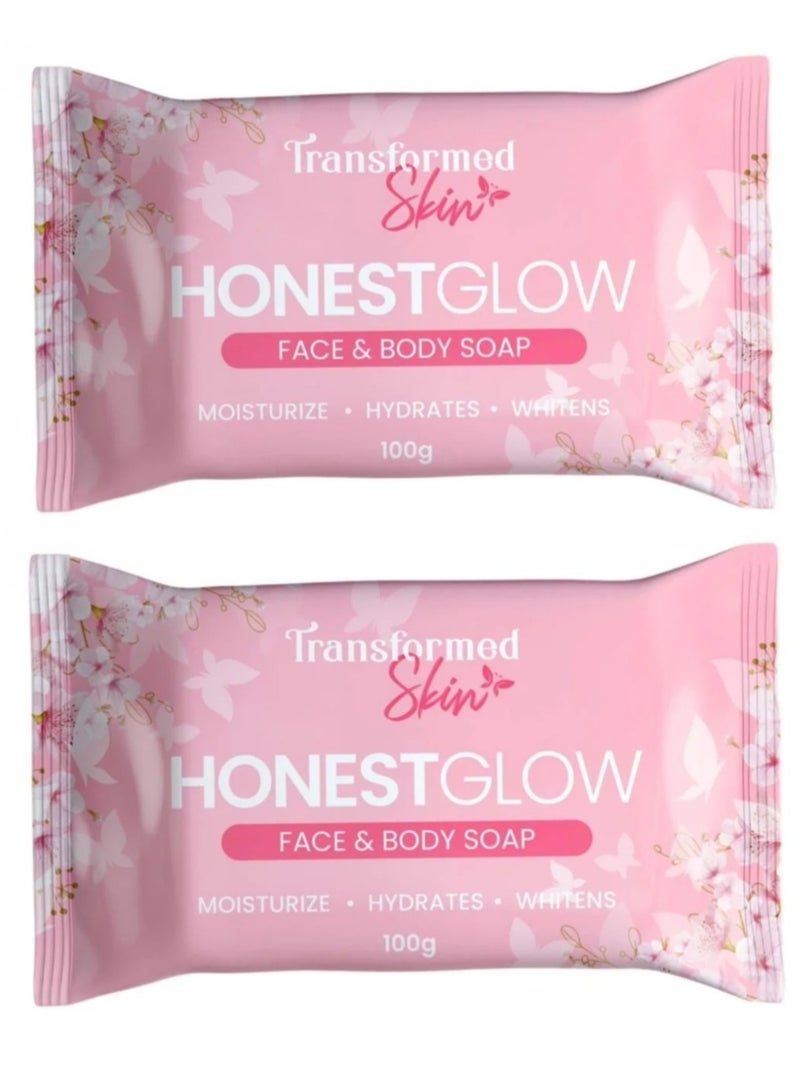 Honest Glow Face and Body Soap, set of 2 pieces
