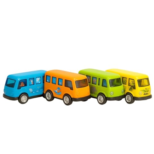 Trinanta Ventures Die-Cast Mini Bus Toy Set – Set of 4 Pull Back Metal Bus Toys for Kids, Educational Transport Toys, Birthday & Diwali Gift Speedier Toy Vehicles for 3+ Year Old Boys, Girls_Pack of 1 - Image 1