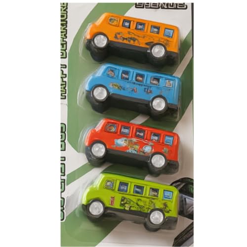 Trinanta Ventures Die-Cast Mini Bus Toy Set – Set of 4 Pull Back Metal Bus Toys for Kids, Educational Transport Toys, Birthday & Diwali Gift Speedier Toy Vehicles for 3+ Year Old Boys, Girls_Pack of 1 - Image 5