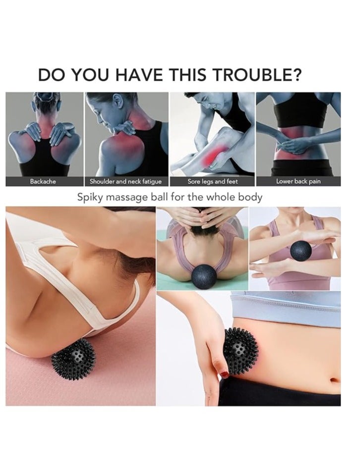 Soofam 9 in 1 Deep Tissue Muscle Massage Foam Roller Set Trigger Point Foam Roller Yoga Stick Massage Ball Fixation Ball Fitness Stretching Strap with Carrying Bag and Sweat Wipes  - Image 4