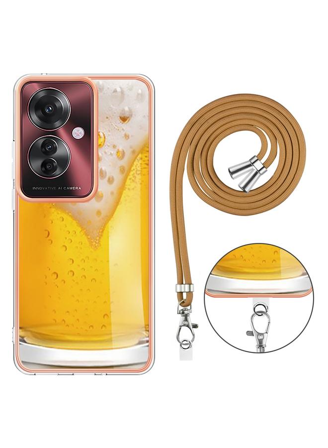 اس-توب جراب لهاتف OPPO Reno11 F 5G Global مطلي بالكهرباء على الوجهين مع حبل تعليق - Image 4