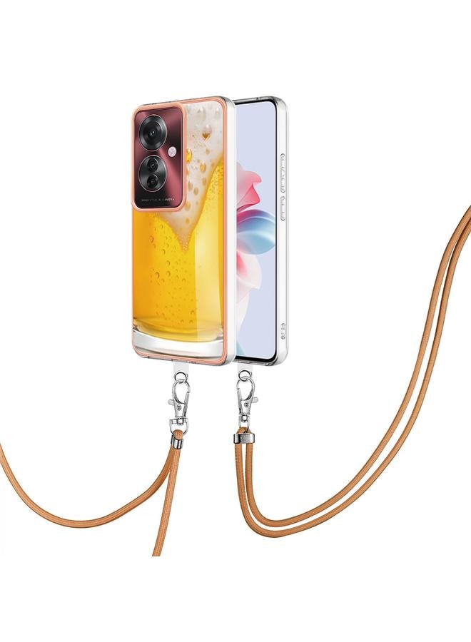 اس-توب جراب لهاتف OPPO Reno11 F 5G Global مطلي بالكهرباء على الوجهين مع حبل تعليق - Image 1