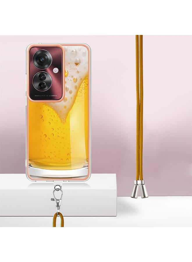 اس-توب جراب لهاتف OPPO Reno11 F 5G Global مطلي بالكهرباء على الوجهين مع حبل تعليق - Image 3