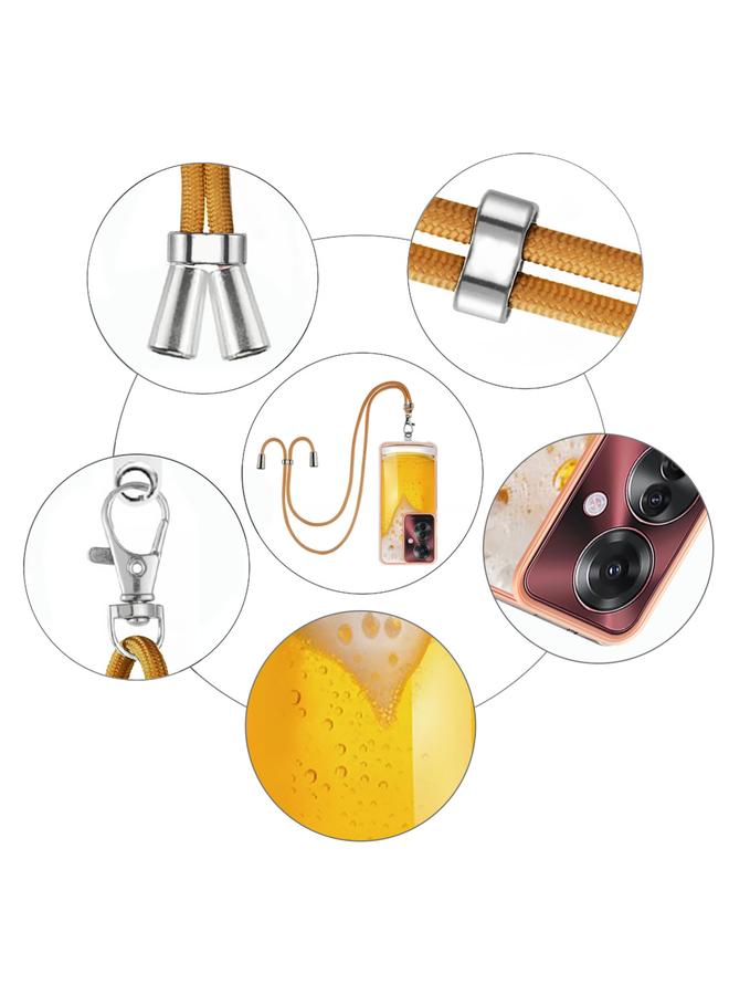 اس-توب جراب لهاتف OPPO Reno11 F 5G Global مطلي بالكهرباء على الوجهين مع حبل تعليق - Image 5