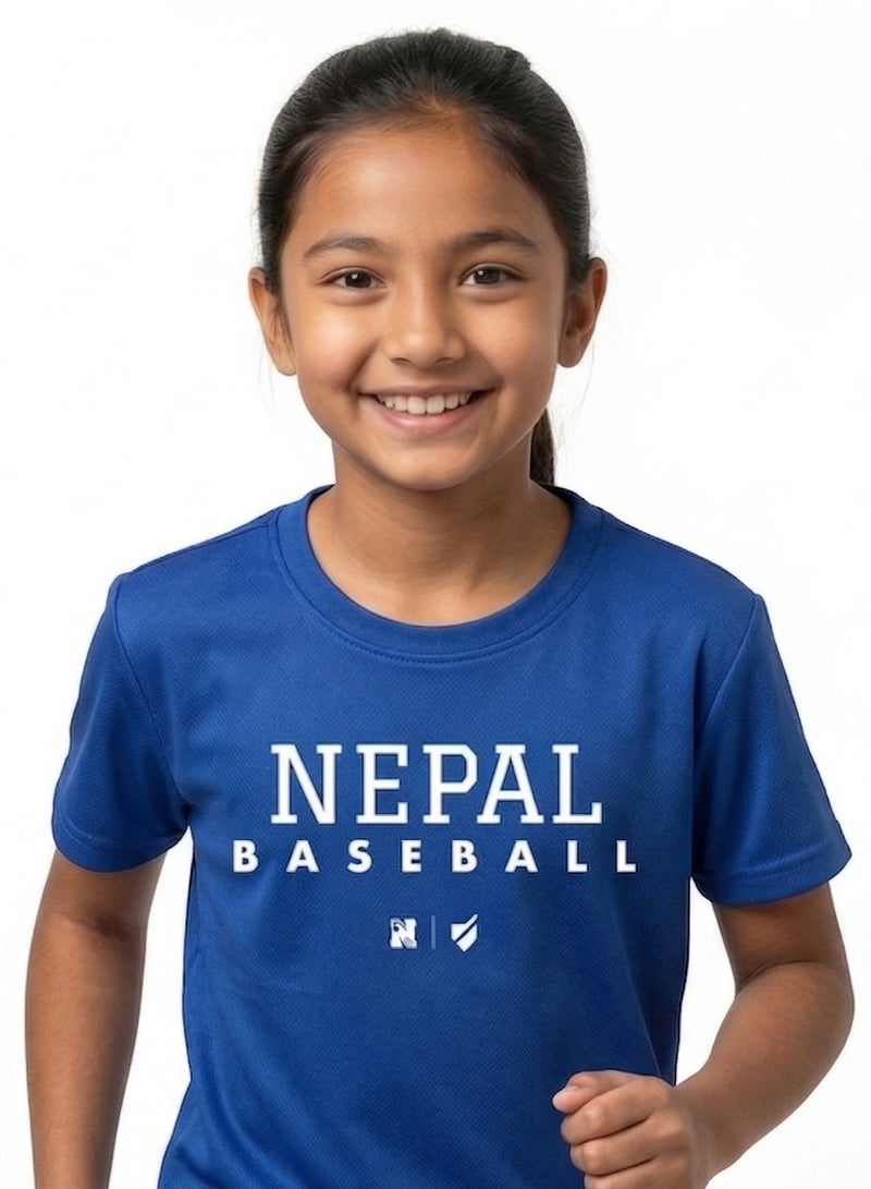 Baseball United Nepal Baseball National Team Kids' Lifestyle T-shirt - Image 2