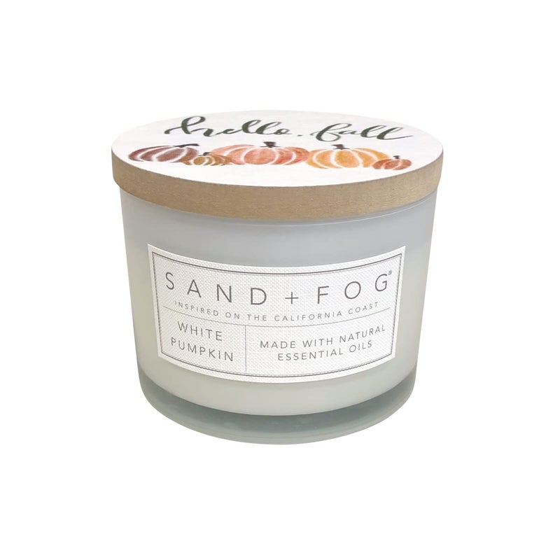 Sand  Fog Scented Candle  White Pumpkin  Additional Scents and Sizes  100 Cotton LeadFree Wick  Luxury Air Freshening Jar Candles  Perfect Home Decor  12oz