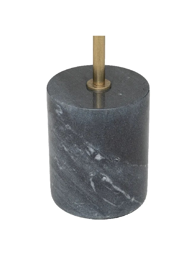 atmosphera Ilian Modern Design Sturdy Marble Side Table Grey and Gold 61 x 35.5 x 35.5 cm 194645