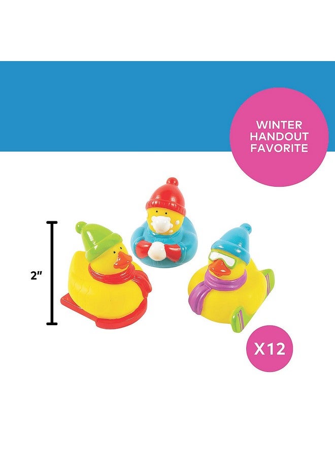 Fun Express Winter Sports Rubber Duckies - Toys - 12 Pieces - Image 3