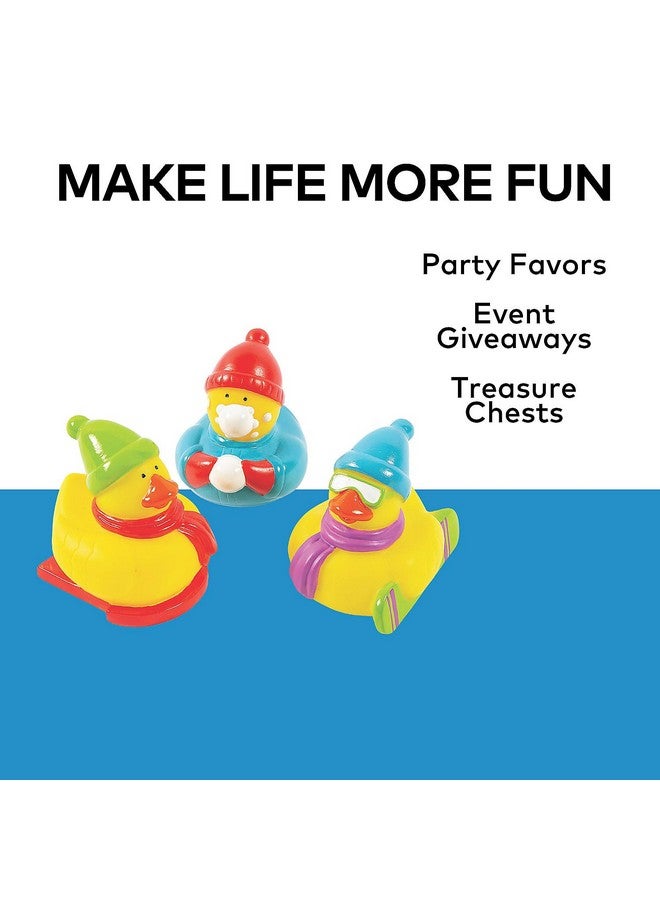 Fun Express Winter Sports Rubber Duckies - Toys - 12 Pieces - Image 2