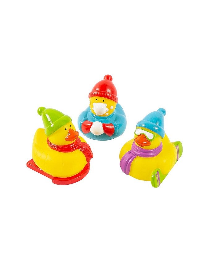 Fun Express Winter Sports Rubber Duckies - Toys - 12 Pieces - Image 1