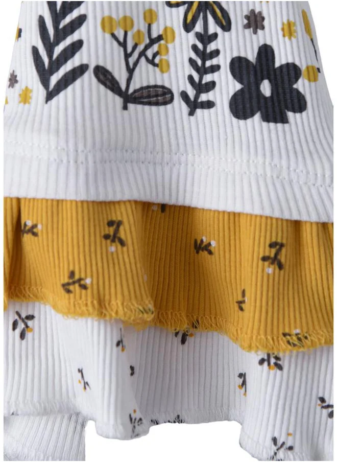 victor and jane Layered Hem Printed Top & Shorts Set by Styli