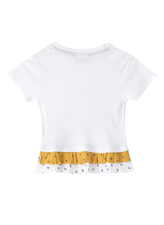 victor and jane Layered Hem Printed Top & Shorts Set by Styli