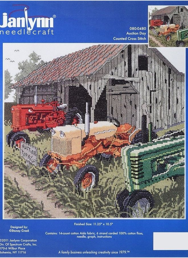 Janlynn Counted Cross Stitch Kit, Auction Day 11-1/4" x 10-1/2" 