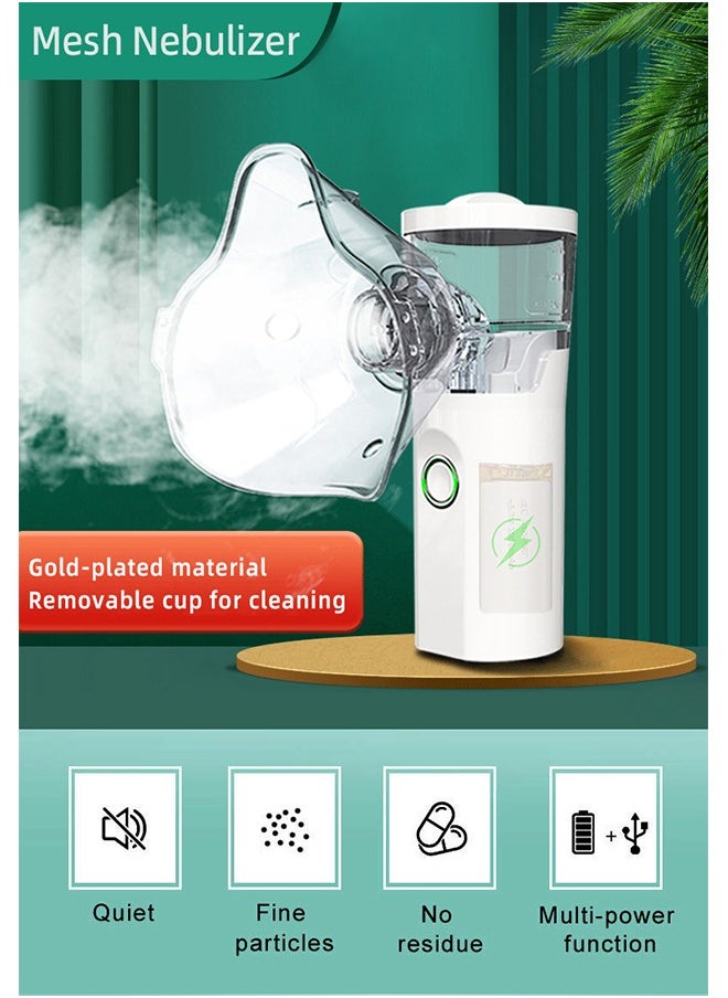 Ocean Mesh Nebulizer, 2 Modes Handheld Nebulizer, Portable Handheld Inhaler Automatic Inhalators for Adults and Children, Ultrasonic Inhaler Mesh Nebulizer for Home and Travel Use  - Image 2