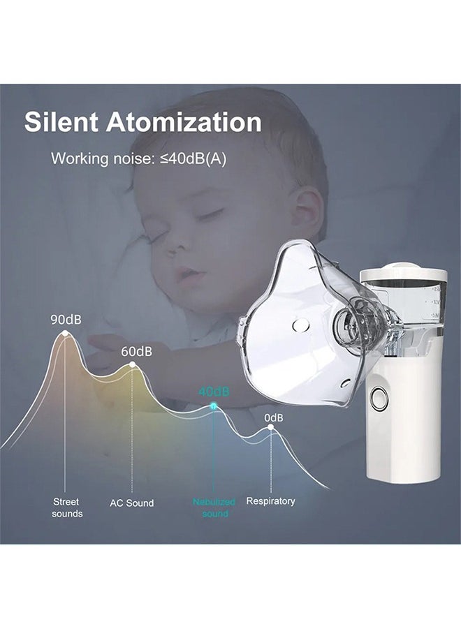 Ocean Mesh Nebulizer, 2 Modes Handheld Nebulizer, Portable Handheld Inhaler Automatic Inhalators for Adults and Children, Ultrasonic Inhaler Mesh Nebulizer for Home and Travel Use  - Image 5