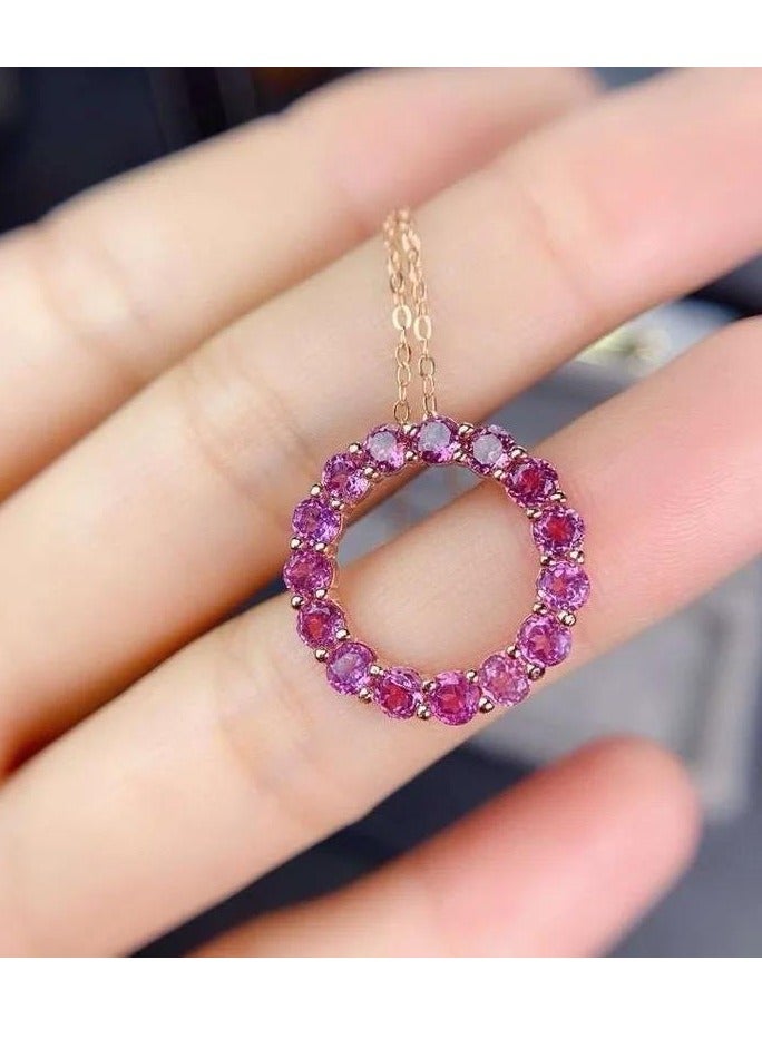 OtherMax 925 silver necklace plated with gold water and crowned with a precious stone - Image 4