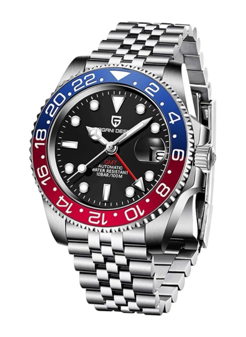 PAGANI DESIGN - Automatic GMT Pepsi Bezel Jubilee Strap Watch for Men - Image 1