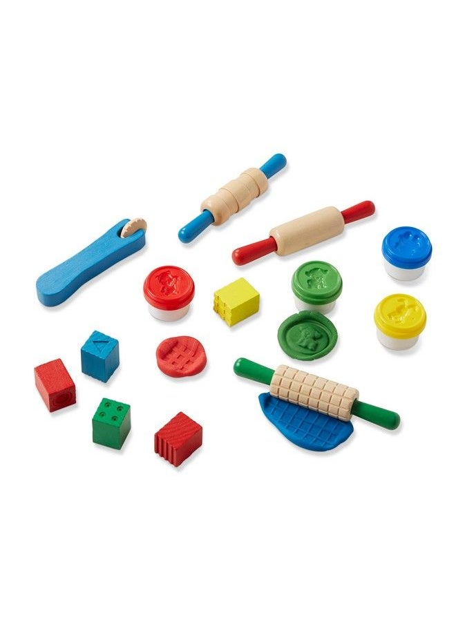 Melissa & Doug - Shape Model And Mold Clay Activity Set 4 Tubs Of Modeling Dough And Tools Arts And Crafts For Kids Ages 3+ - Image 1