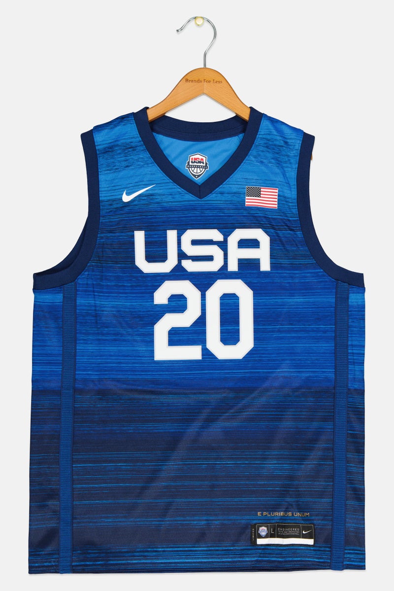 Nike x NBA Kids Boy USA Basketball Jersey, Blue - Image 1