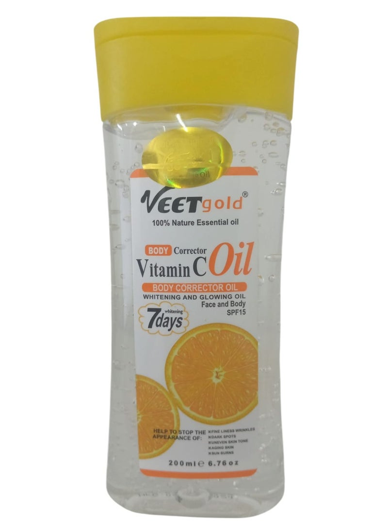 Veet gold Vitamin C Face And Body Super Whitening Oil 200 ml