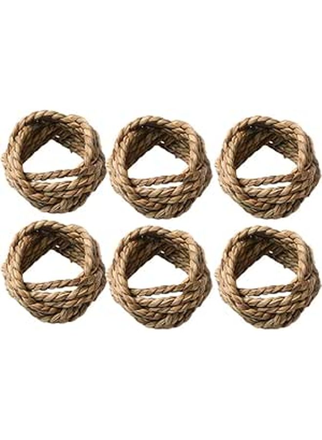 Handmade Woven Cotton Napkins Set of 6 Decorative for Dining Family Gatherings Thanksgiving - Image 1