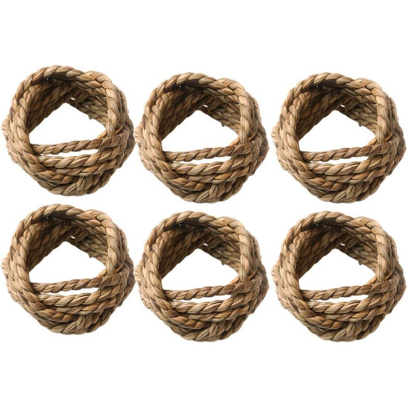 Handmade Woven Cotton Napkins Set of 6 Decorative for Dining Family Gatherings Thanksgiving - Image 2